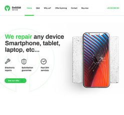Mẫu giao diện website gsm service 2