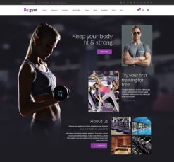Mẫu giao diện website Phòng GYM (Gym)