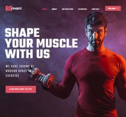 Mẫu giao diện website Phòng tập thể dục (Gym 3)