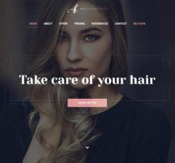 Mẫu giao diện website hairdresser