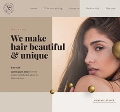 Mẫu giao diện website hairdresser 2