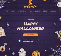 Mẫu giao diện website Lễ hội Halloween (Halloween)