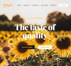 Mẫu giao diện website Thực phẩm (Honey)