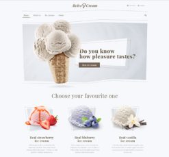 Mẫu giao diện website ice cream