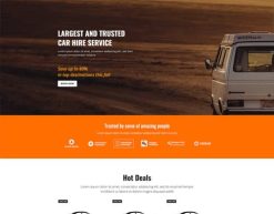 Mẫu giao diện trang đơn landing page Trang đích cho thuê xe (Car Rental Landing Page)