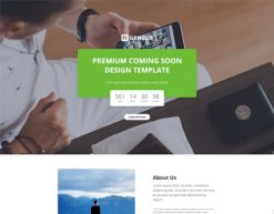 Mẫu giao diện trang đơn landing page Sắp có trang đích (Coming Soon Landing Page)
