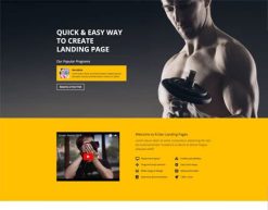 Mẫu giao diện trang đơn landing page Trang đích tập thể dục (Gym Landing Page)