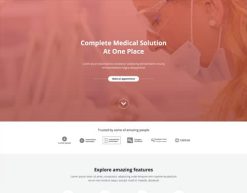 Mẫu giao diện trang đơn landing page Trang đích y tế (Medical Landing Page)