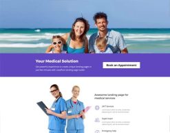 Mẫu giao diện trang đơn landing page Trang đích y tế (Medical Landing Page)