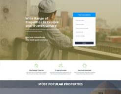 Mẫu giao diện trang đơn landing page Trang đích bất động sản (Real Estate Landing Page)