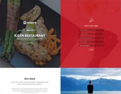 Mẫu giao diện trang đơn landing page Trang đích của nhà hàng (Restaurant Landing Page)