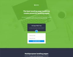 Mẫu giao diện trang đơn landing page Trang đích phần mềm (Software Landing Page)