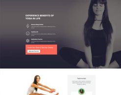 Mẫu giao diện trang đơn landing page Trang đích yoga (Yoga Landing Page)