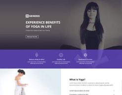 Mẫu giao diện trang đơn landing page Trang đích yoga (Yoga Landing Page)