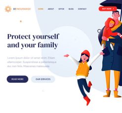 Mẫu giao diện website Bảo hiểm (Insurance 3)