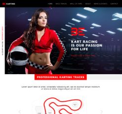 Mẫu giao diện website Đua xe (Karting)