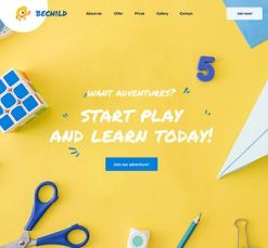 Mẫu giao diện website kids