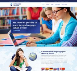 Mẫu giao diện website Ngôn ngữ (Language)