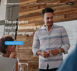 Mẫu giao diện website language 2
