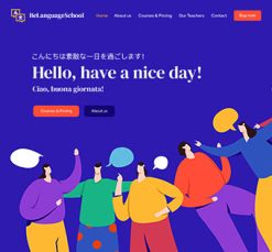 Mẫu giao diện website language 3