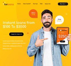 Mẫu giao diện website Vay vốn (Loans 4)