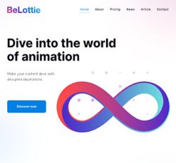 Mẫu giao diện website Lottie (Lottie)