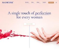 Mẫu giao diện website Cắt móng tay (Manicure)