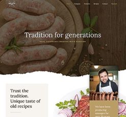 Mẫu giao diện website Thịt (Meat)