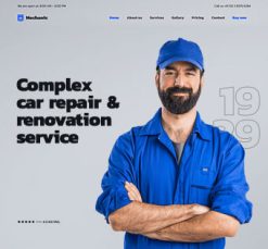 Mẫu giao diện website Cơ học (Mechanic 7)