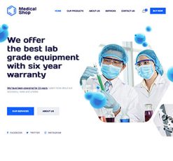 Mẫu giao diện website medical shop