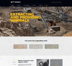 Mẫu giao diện website Khai thác mỏ (Mining)