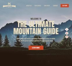 Mẫu giao diện website Hướng dẫn leo núi (Mountain Guide)