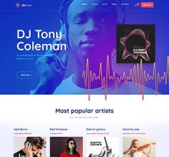 Mẫu giao diện website music 2