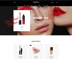 Giao diện webiste cửa hàng Makeup Parris