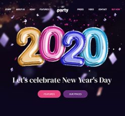 Mẫu giao diện website Bữa Tiệc (Party 2)