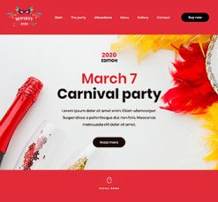 Mẫu giao diện website Bữa tiệc (Party 3)