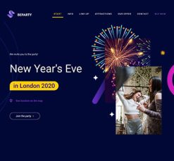 Mẫu giao diện website Tiệc (Party 4)