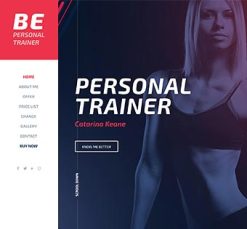 Mẫu giao diện website PT GYM (Personal Trainer)