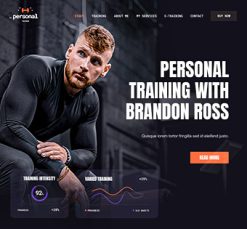 Mẫu giao diện website Huấn luyện viên cá nhân (Personal Trainer 2)