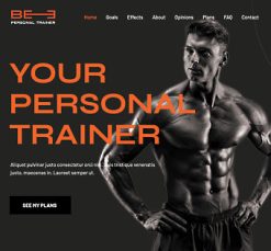 Mẫu giao diện website Huấn luyện viên cá nhân (Personal Trainer 3)