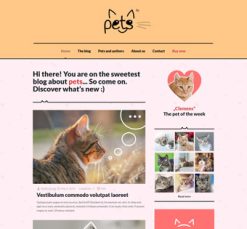 Mẫu giao diện website pets