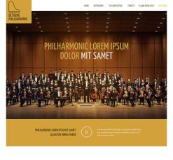 Mẫu giao diện website philharmonic