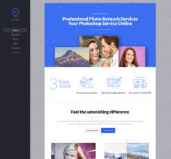 Mẫu giao diện website Chỉnh sửa (Retouch)