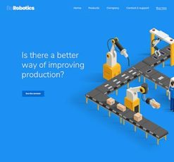 Mẫu giao diện website Rô - bốt (Robotics)