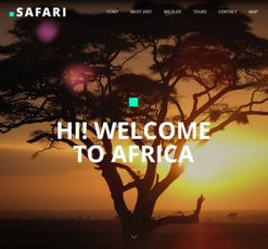 Mẫu giao diện website Khám phá (Safari)
