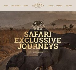 Mẫu giao diện website Săn bắn (Safari 2)