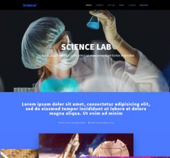 Mẫu giao diện website science