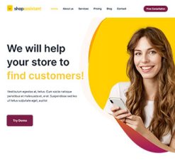 Mẫu giao diện website Nhân viên bán hàng (Shop Assistant)