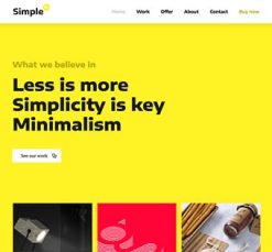 Mẫu giao diện website simple 2
