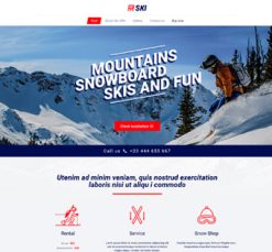 Mẫu giao diện website ski
